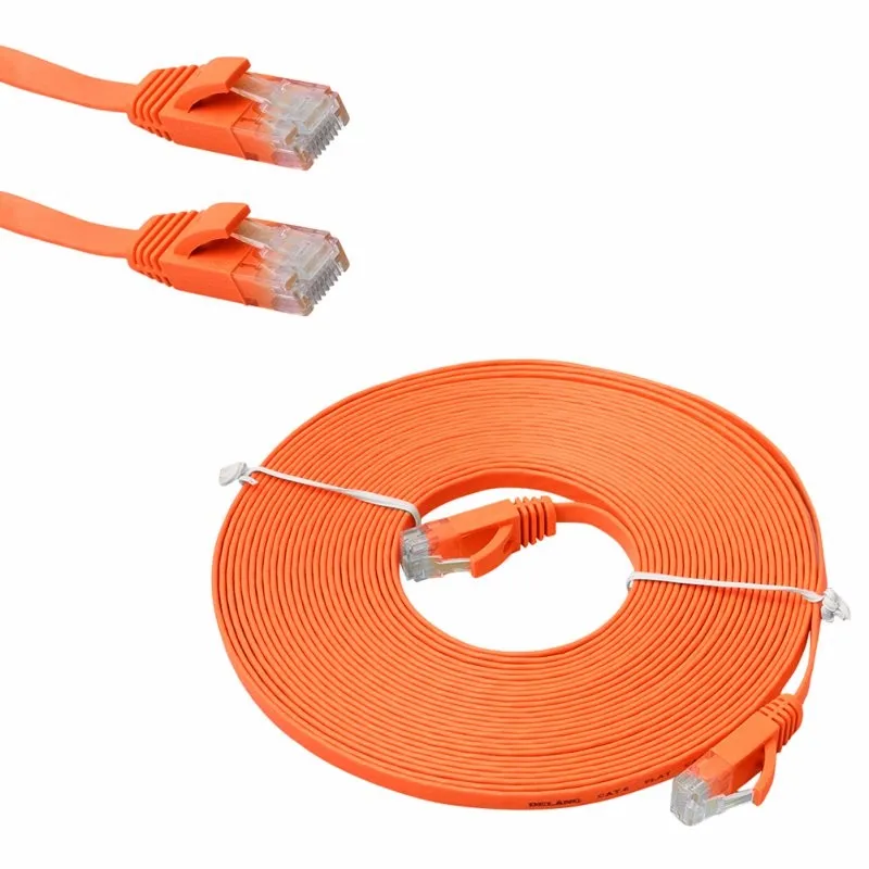 Профессиональный 5 M/16FT плоским Ethernet CAT6 Сетевой Кабель Patch привести RJ45 для Smart ТВ/Xbox кабели для ПК