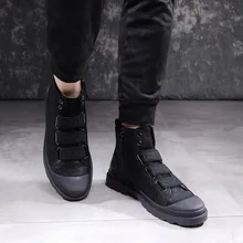 Высококачественные мужские ботинки из натуральной кожи; сезон осень-зима; зимние водонепроницаемые ботильоны; Ботинки martin; уличные рабочие ботинки; мужская обувь