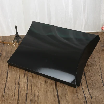 Black Подушка Коробка для одежды, шоколад для конфет и печенья коробка конфет, Свадебная вечеринка подарок Подушка футболка шарф упаковочные коробки 100 шт/партия - Цвет: Black