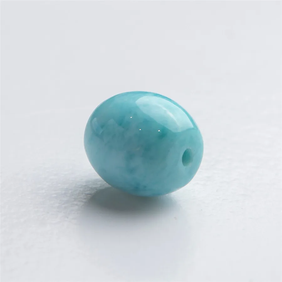 

Genuine Natural Blue Larimar Gems Healing Crystal Barrel Shape Necklace Fashion Pendant 15*14mm