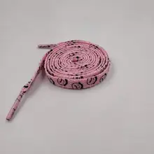 Новое поступление хлопковые шнурки 120 см с милым лицом с принтом и шнурком плоские шнурки для взрослых