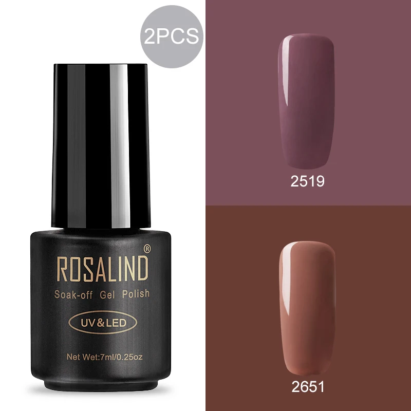 RA-2GELS-25 ROSALIND 7 мл Гель-лак для ногтей Полупостоянный УФ-гель гибридный набор для маникюра впитывающий лак белый праймер - Цвет: RA-2GELS-25