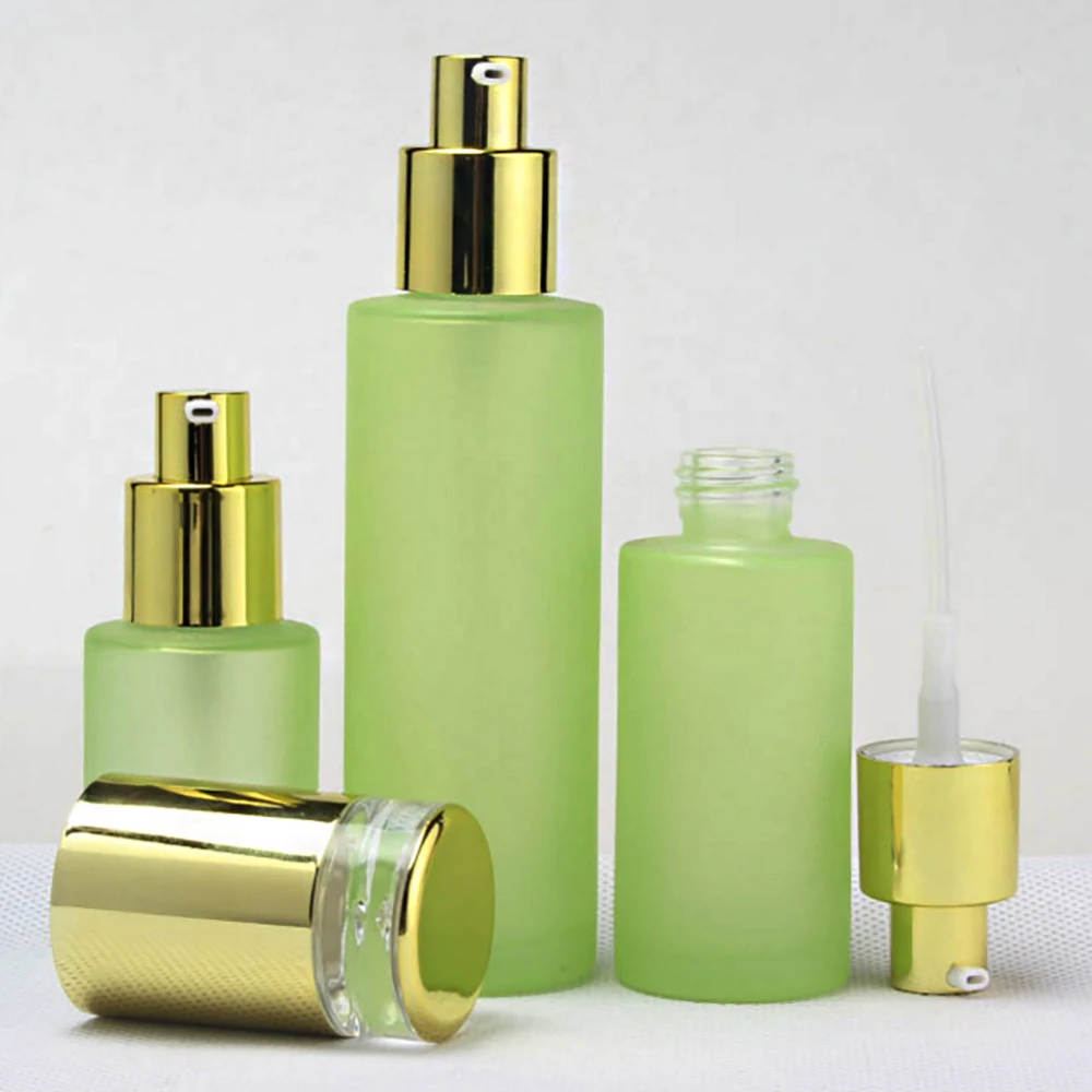 

100PCS/lot skin care glass bottle 120ml with shiny golden cap ,4 oz Refillable bottles Spray/Lotion/Toner/Cream Bottle