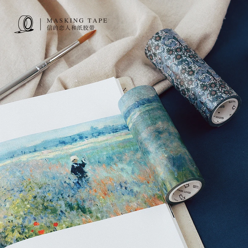 

10pcs/1lot Washi Tapes DIY Japanese Paper Monet Masking tape Decorative Adhesive Tapes Scrapbooking Stickers Size 100cm*5m