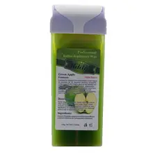 LIDDY Профессиональный роликовый эпиляционный воск 100 г рулон на горячей восковой картридж для депиляции нагреватель Восковая эпиляция Зеленое яблоко 5JY14