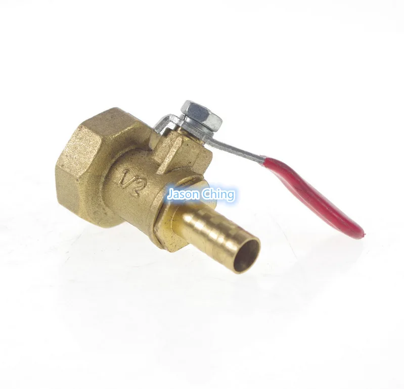 1/2&quot Female BSPP Connection x 8mm Hose barbed Air Brass Pipe Ball Valve | Обустройство дома