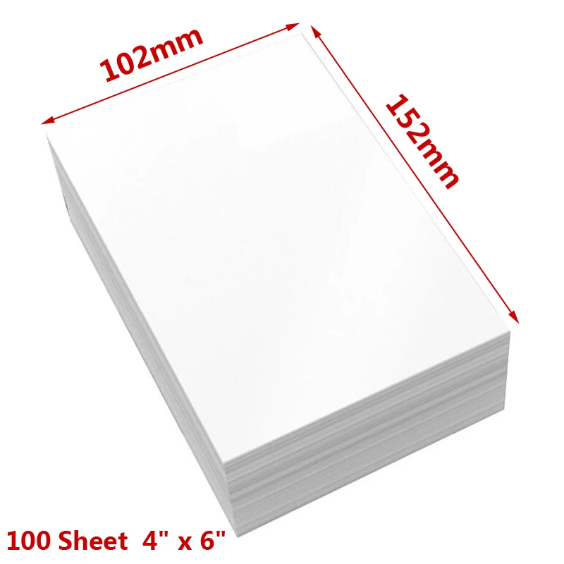 100 Лист фотобумага " x 6" фото глянцевая бумага высокого качества для цветной струйный принтер новая офисная кружка канцелярская бумага