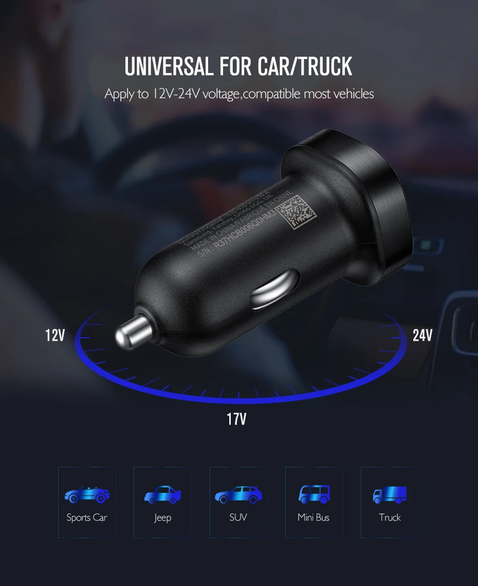 4Samsung note9 S9 S8 plus Original Adapter 18W 9V2A Snelle Lader Adaptieve Fast Car Charger Travel USB Note8 S 9 S 8 C5 C7 C9pro