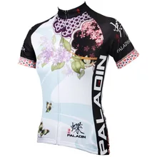 Паладин "Сиренево-китайская живопись" женские короткий рукав Велоспорт Джерси велосипед рубашка Велосипедная форма