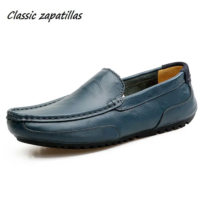 

Spring Autumn Light Men Casual Shoes Slip-On Breathable Handmade Shoes Large Size Soft Lace-Up Loafers Male Flats Driving Shoes