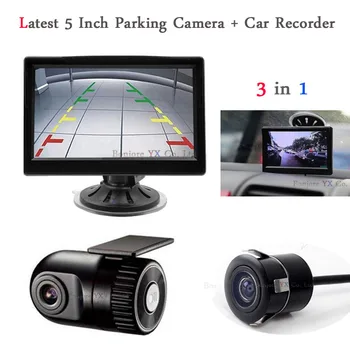 

Car DVR Camera Dash Cam Hidden Car Monitor TFT LCD Car DVR Recorder with Vehicle Rear view camera Parking Assist Jalousie System