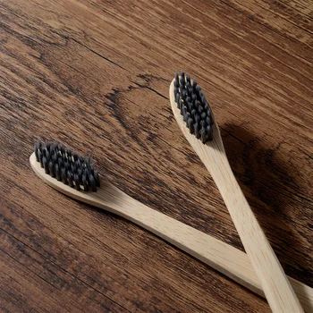 Adults Eco Friendly Toothbrushes 10PC Vegan Bamboo Toothbrush Bamboo Fibre Soft Bristles Bamboo Handle Biodegradable Toothbrush 4