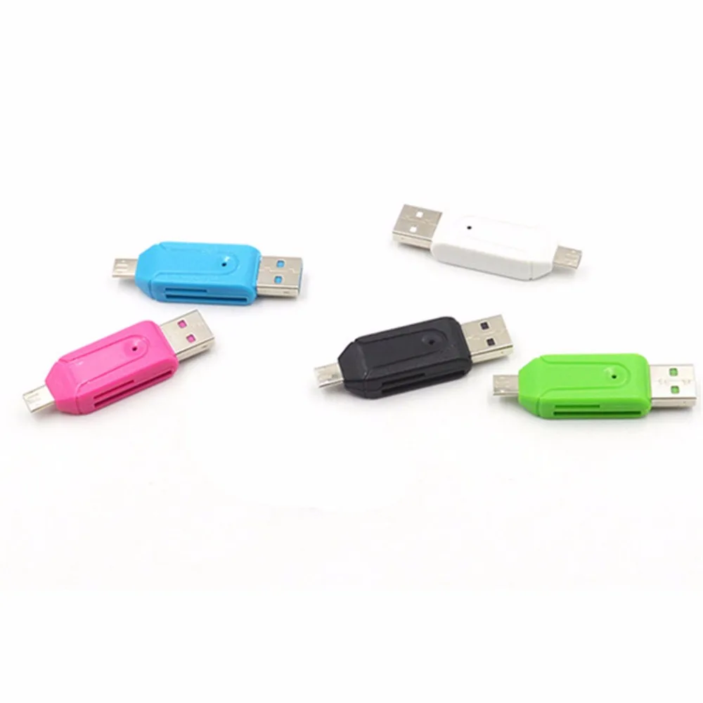 SR 2 в 1 USB OTG кардридер Универсальный Micro USB память OTG TF/SD кардридер телефон удлинитель-переходник Micro USB OTG адаптер