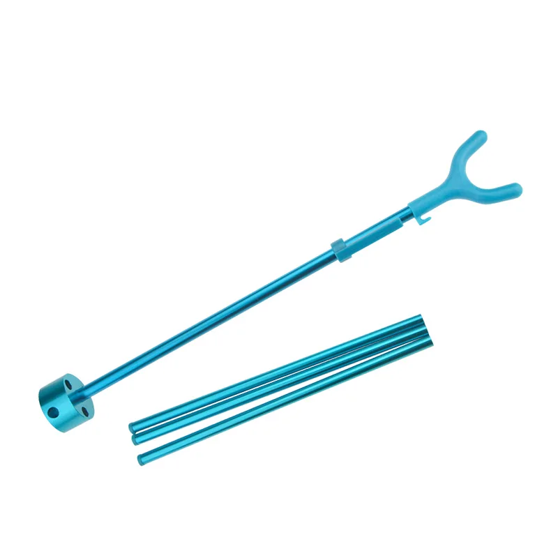 1pc Archery Recurve Bow Stand Holder Aluminium Alloy Blue Foldable Traditional Bow Accessory