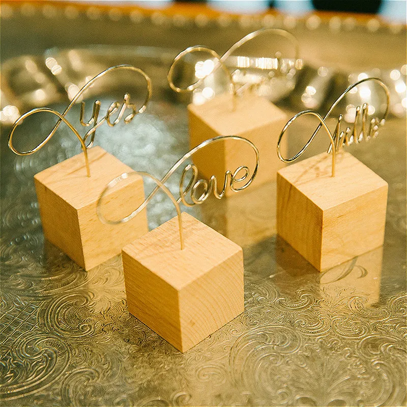 

Wooden Memo Clip Message Note Folder Desktop Card Photo Clip Office Business Card Holder Picture Frame Home Decoration Ornaments