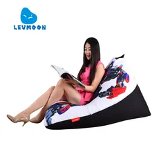 LEVMOON Beanbag Sofa Chair Transformers Seat zac Comfort Bean Bag Bed Cover Without Filler Cotton Indoor Beanbag Lounge Chair