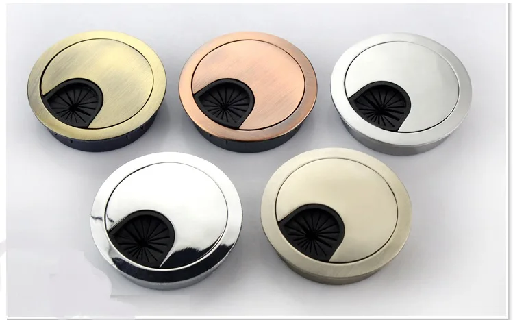 

Premintehdw 50mm Zinc Alloy PC Computer Desk Table Grommet Cable Outlet Tidy Wire Hole Cover