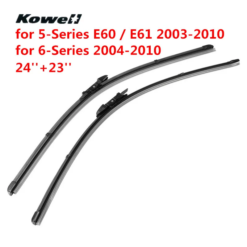

KOWELL Front Windshield Wiper Blades Refill Brushes for Car Janitors Windscreen Washer for BMW 5-Series E60 E61 03-10 / 6-Series