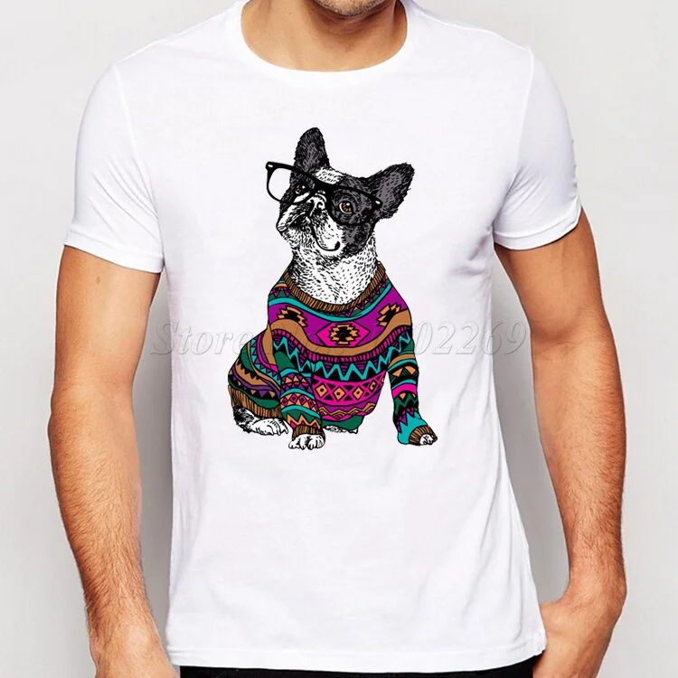 Mens Shirts Bull Dog Casual Men T-Shirt Short Sleeve Boys Tank Tops Tees