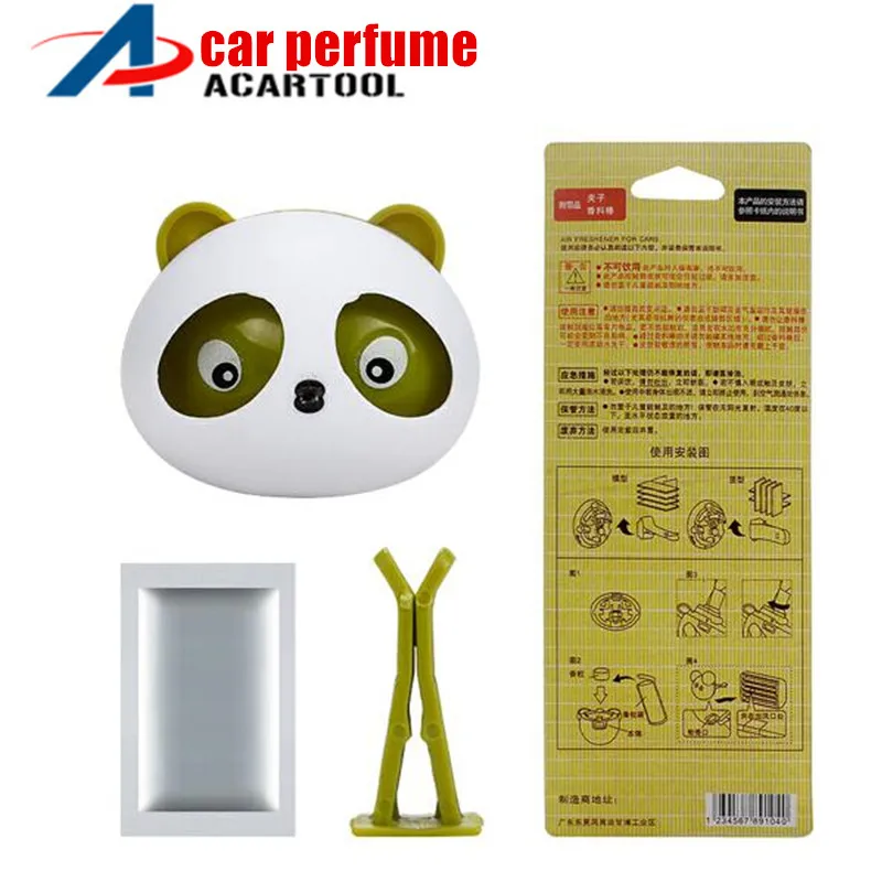 

Universal Panda Car Perfume 6 Colors Auto Solid Air Freshener 2Pcs Car Styling Air Conditioning Vent Original Fragrance