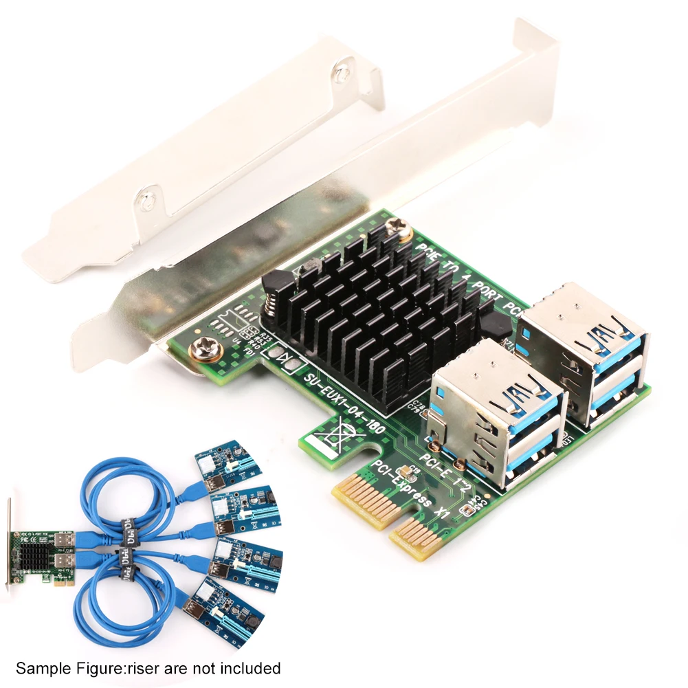 

Ubit 4 in 1 PCI-E adapter card USB3.0, 4 in 1 PCI-E Rabbet- Ethereum Mining ETH