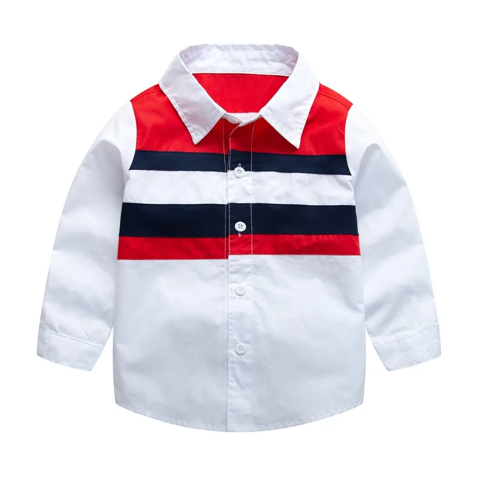 

Spring Long Sleeve 2019 Boy's Shirts Casual Turn-down Collar Camisa Masculina Blouses for Children Kids Clothes Baby Boy Shirt