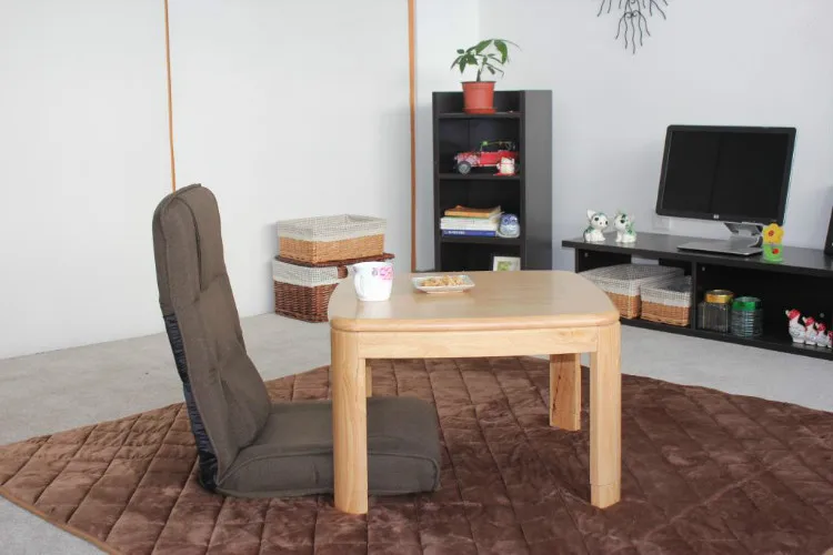 

Asian Traditional Kotatsu Table Small Square 65cm for 1-2 Person Living Room Furniture Foot Warmer Heated Wood Low Coffee Table