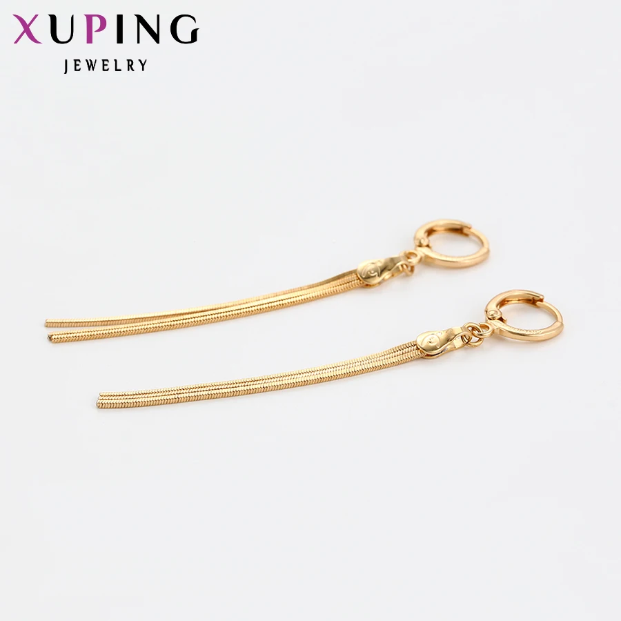 Xuping Простые и стильные длинные серьги из экологически чистой меди для женщин и девочек, ювелирные изделия на день матери, подарок S96, 3-96985