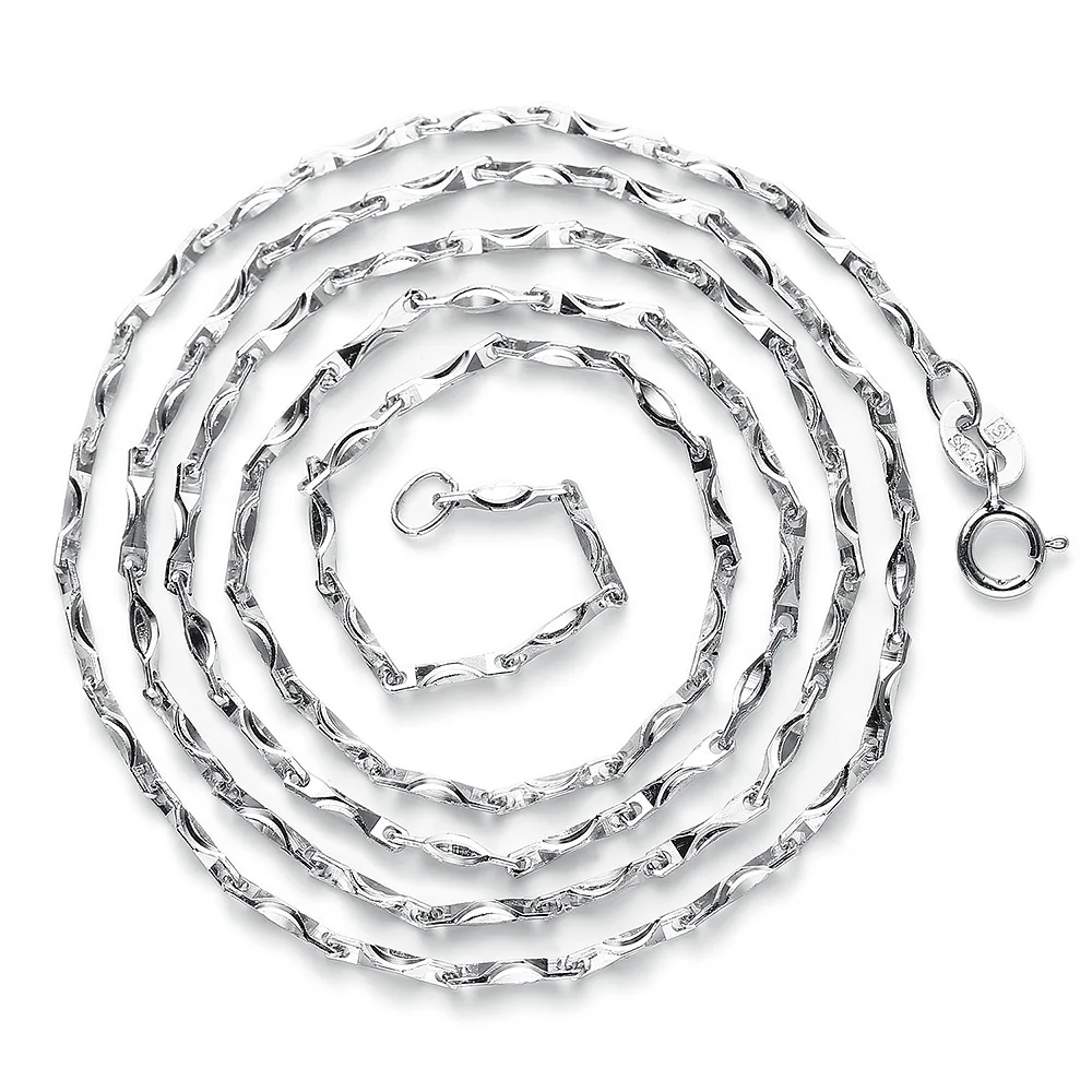 Уникальное Настоящее чистое 925 пробы Серебряное ожерелье 1 мм sycee цепь для женщин и мужчин. Высокое качество ювелирные изделия NL005