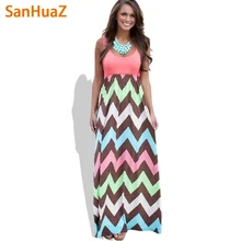 2015 High Quality Brand NEW Summer Dresses Striped Print Long Dress O-Neck Beach Boho Maxi Dress Feminine Plus Size Wholesale 2015 High Quality Brand NEW Summer Dresses Striped Print Long Dress O-Neck Beach Boho Maxi Dress Feminine Plus Size Wholesale