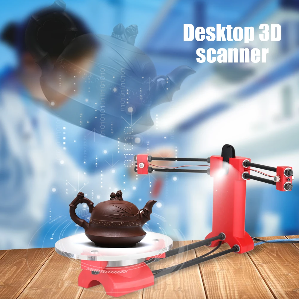 

DIY 3D Open Source Scanner 3D Scanner Kit High Precision Desktop Basic Scanister Kit with Multifunctional Plug