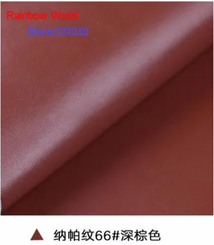 

66# brown High Quality Nappa Stripes vein grain PU Leather fabric for DIY sofa bed shoes bags Garment material(138*100cm)