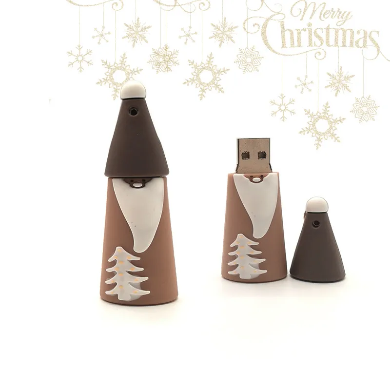 USB флеш-накопитель снеговик/Рождественская елка, 4 ГБ, 8 ГБ, 16 ГБ, 32 ГБ, 64 ГБ, карта памяти Санта-Клауса, рождественский подарок, флешка - Цвет: G