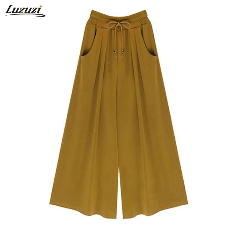 1PC Wide Leg Pants Women Summer Spring Casual Loose Harem