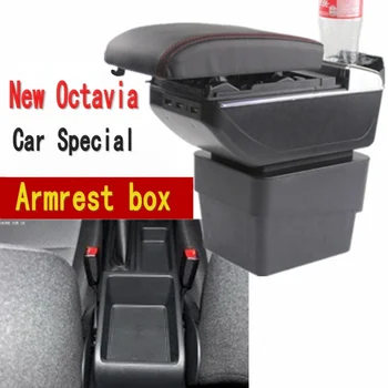 

For Skoda New Octavia A7 armrest box central Store content box storage case USB interface decoration accessories 2015-2018