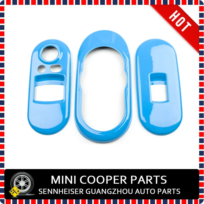 Фирменная Новинка УФ-защитой окна, драйвер Рамки мини Рэй Стиль Голубой цвет для Mini Cooper F56(3 шт./компл