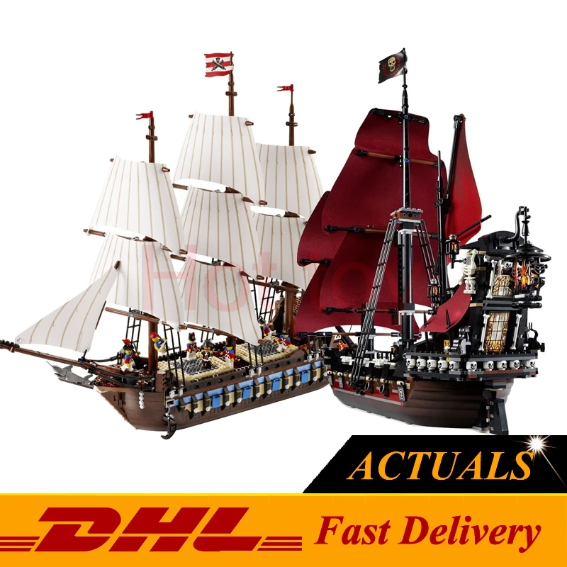 

LEPIN 22001 Imperial Warships  + 16009 Queen Anne's revenge Model Building Blocks For children Pirates Toys Clone 10210 4195