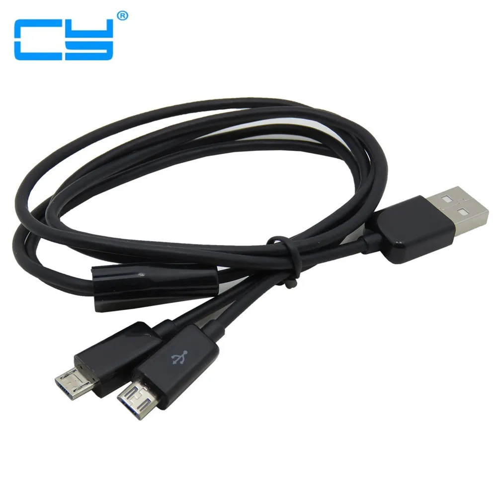 USB Male to 2 Micro USB Splitter Charge Cable 1 to 2 Micro USB Charge