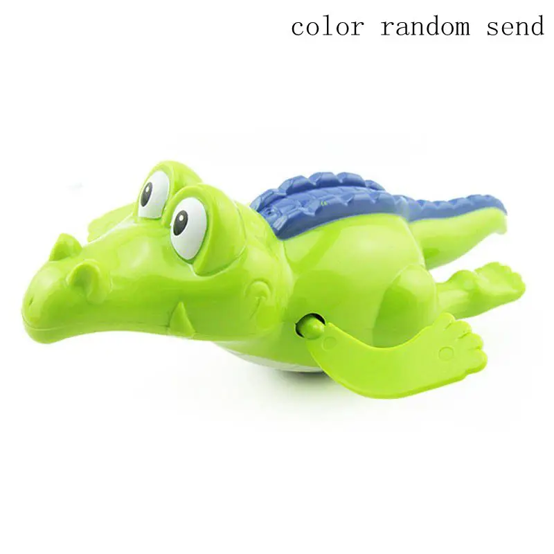 Детские Заводные Игрушки для ванны, милая черепаха, рыба, Акула, заводная цепь, плавающая игрушка для купания, развивающие игрушки для детей - Цвет: 1Pcs crocodile