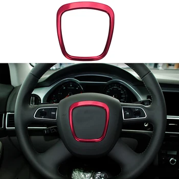 

Car styling Aluminium Alloy Steering Wheel Center Frame Cover Decoration trim For Audi Q7 07-15 & Q5 09-12 & A8 D3 07-10