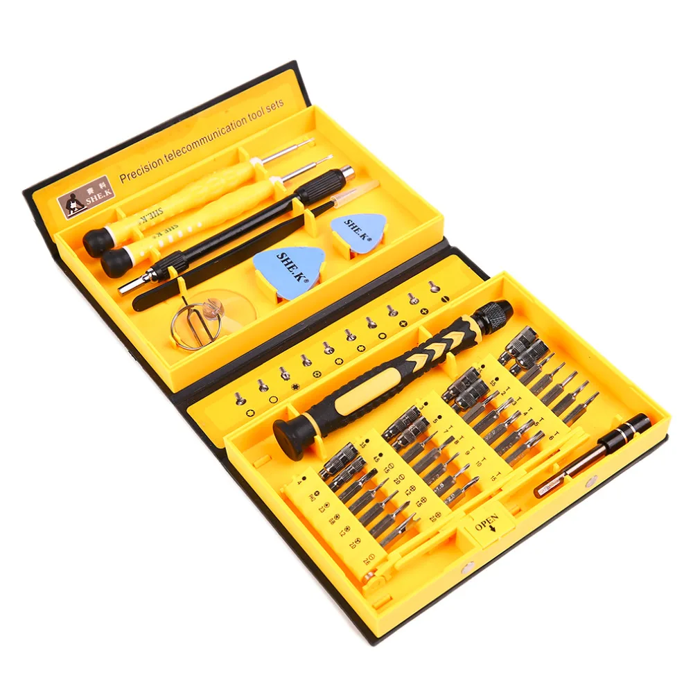  2017 NEUE Professionelle 38 In 1 Schraubendreher Set Stahl material reparatur werkzeuge kit precisi