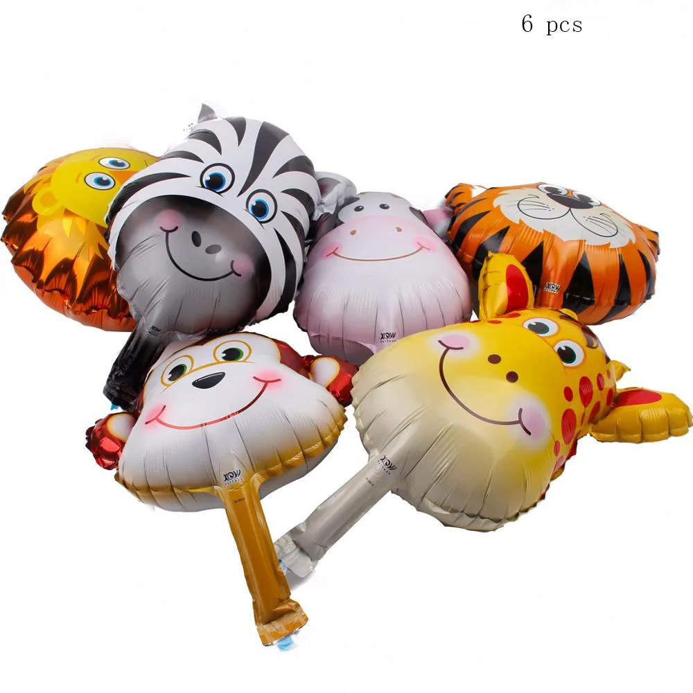 QIFU латексные воздушные шарики в виде животных шары на день рождения джунгли вечерние для вечеринки в стиле сафари балуны джунгли животные День Рождения украшения для детей - Цвет: Animal Balloon 6