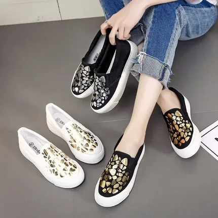 Chaussures Nouvelle Mode Harajuku Sauvage Été Étudiantes 1 Ulzzang Coréenne 2018 3 2 Casual Toile Plat Femmes AUwtScq
