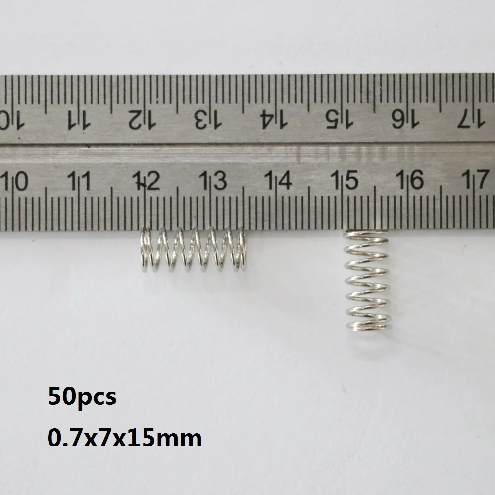 

Free shipping 3D printer platform compression springs 50pcs 0.7*7*15mm