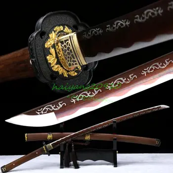 

High Performance Spring Steel Blade Sharp Cut Bamboo Japnaese General Sword Real Katana Handmade Full Tang Battle Ready