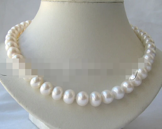 

huij 002306 Beautiful AAA+ 18" 13mm white freshwater pearl necklace