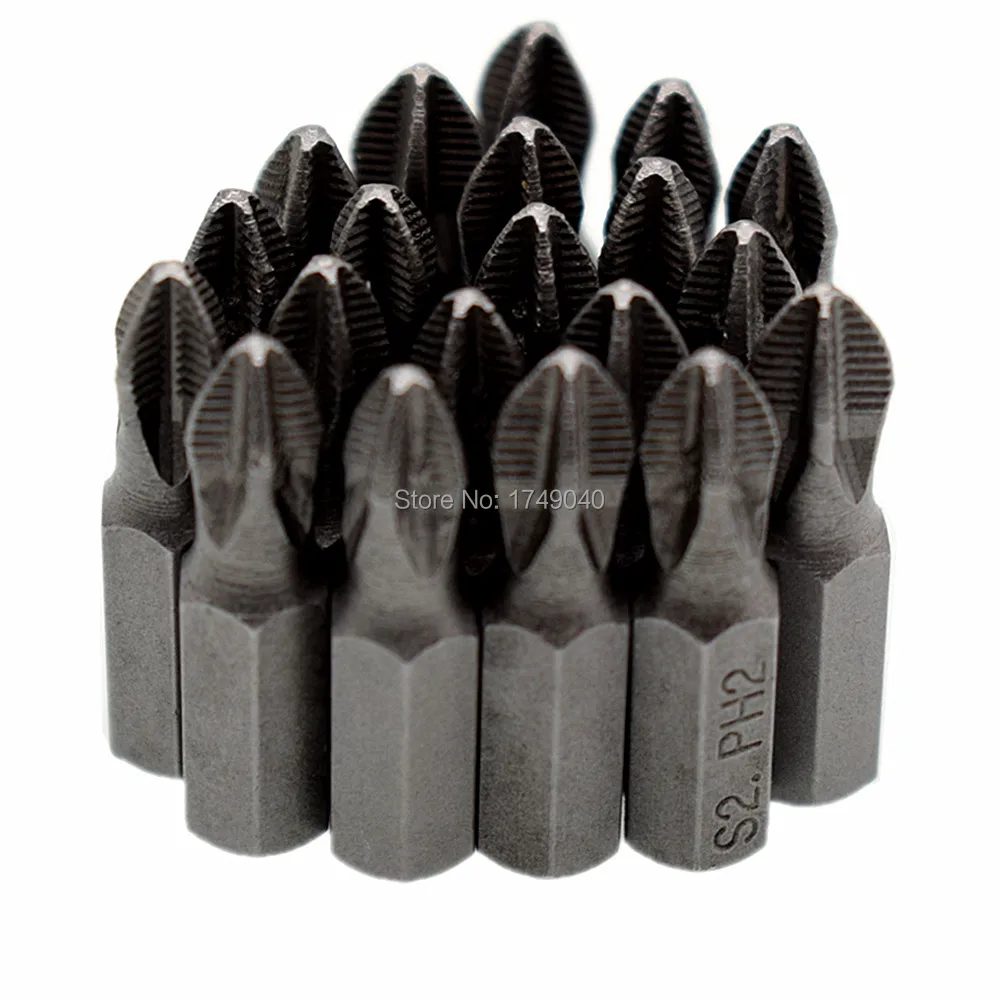 20pcs PH2 Phillips Screwdriver Bit 25mm Impact Drill Driver Magnetic Tip Screwdriver Bits Set 1/4" Hex Shank Screw Driver Bits