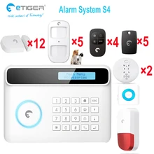 Оригинальная система безопасности etiger, беспроводная сигнальная система 433 МГц с питомец, детектор внутренней безопасности, сигнализация gsm