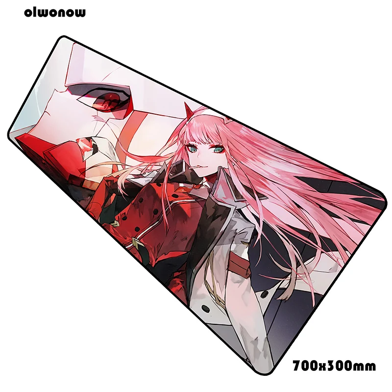 Коврик для мыши darling in the franxx 70x30 см игровой коврик для мыши крутой офисный notbook Настольный коврик очаровательные padmouse игры pc gamer коврики