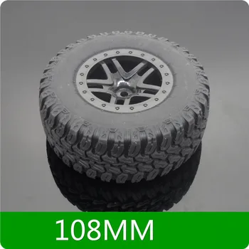 

1PC 108mm Wheel Kit 108*44mm Rubber Tires with 3/4/5/6/8mm Hex Adapter Coupling for Off-road RC Car Models Accessories